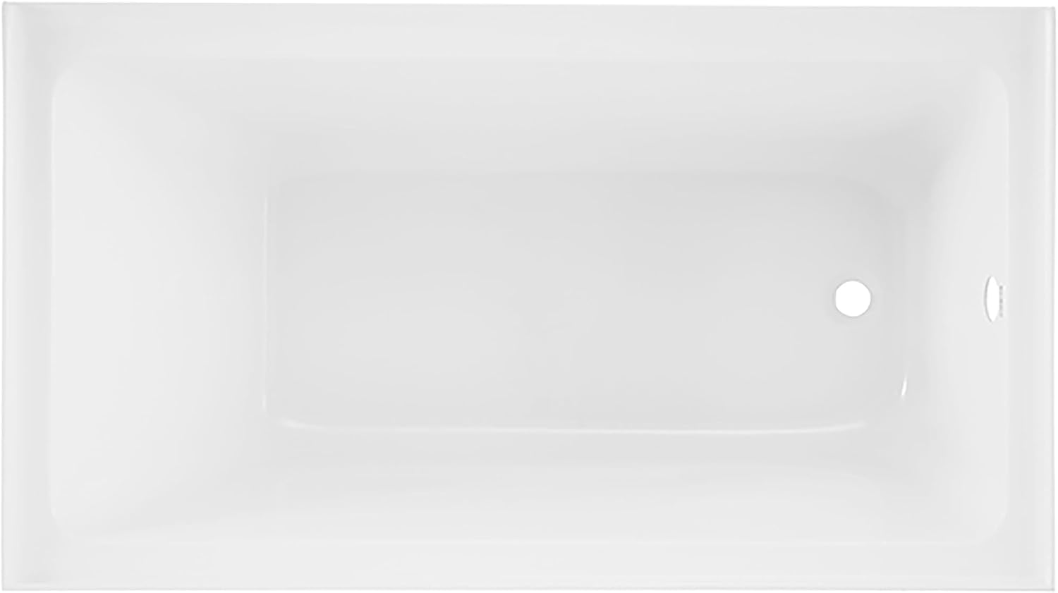 Voltaire 54 x 30 Skirted Right Drain Soaking Alcove Bathtub in Glossy White