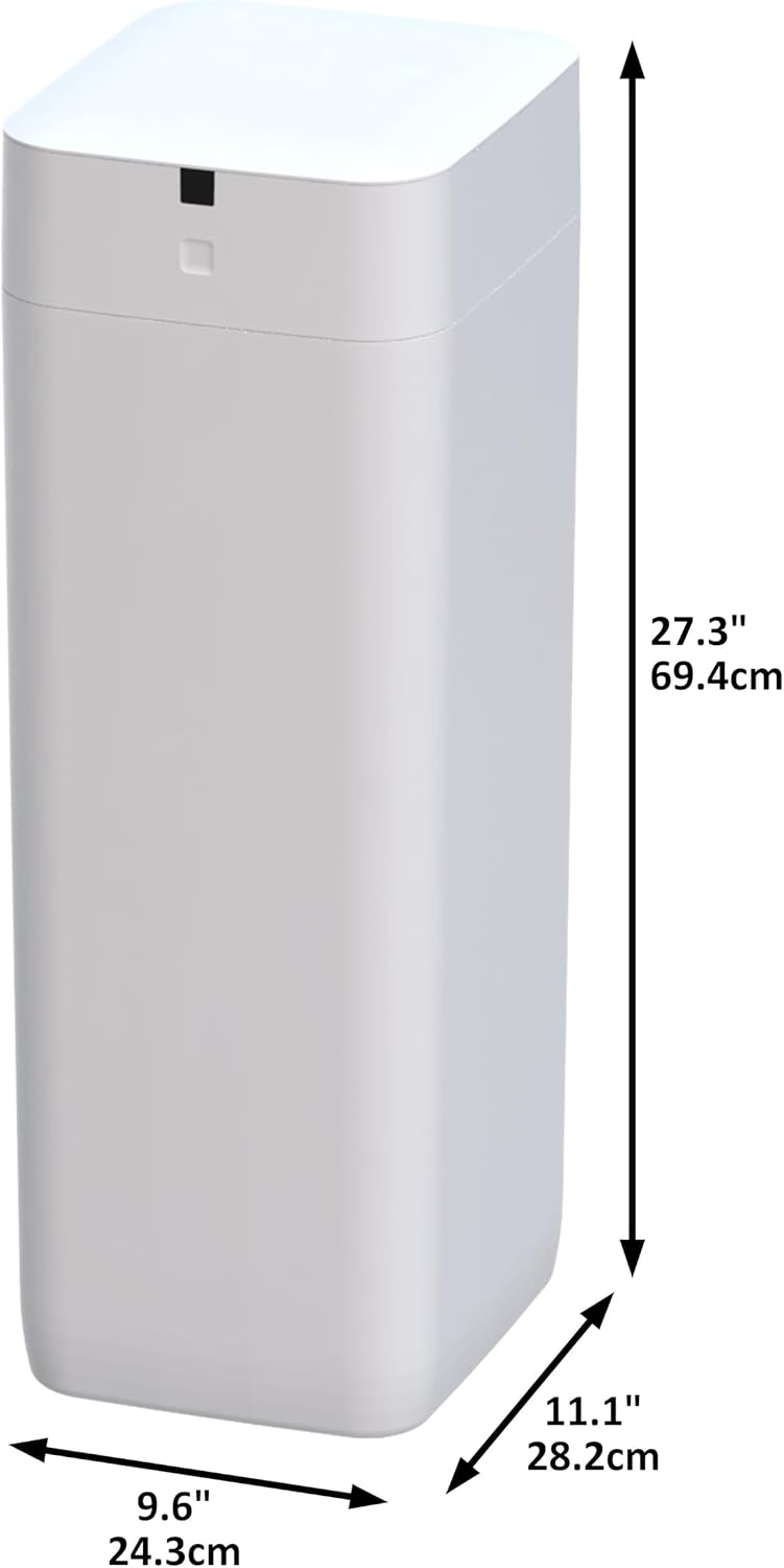 Airdeer L2 Automatic Trash Can, 8 Gallon Self Sealing and Self-Changing Smart Trash Can, Motion Sensor, Touchless Garbage can with lid for Kitchen Office, 6 Refill Bag Rings(White)