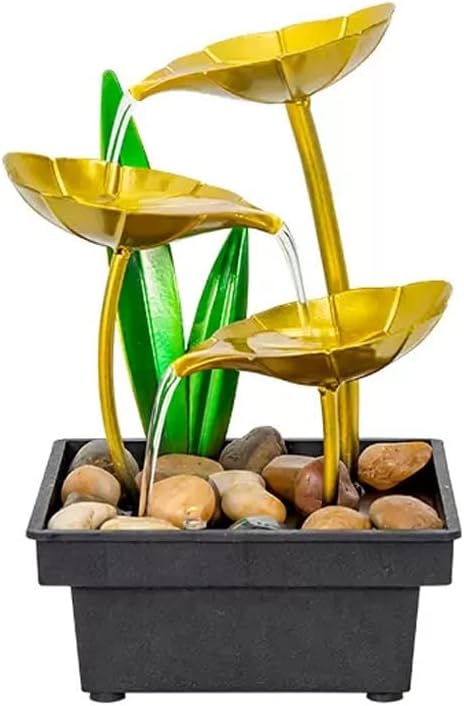 HIHELO Desktop Fountain Tabletop Fountain Desktop Flowing Water Decoration Office Lucky Flowing Water Decoration Living Room Waterscape Decoration Water Fountain Outdoor (Color : B)