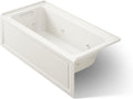 KOHLER K-1947-LA-96 Archer 60' x 30' Alcove Whirlpool with Integral Apron, Tile Flange and Left-Hand Drain, Biscuit