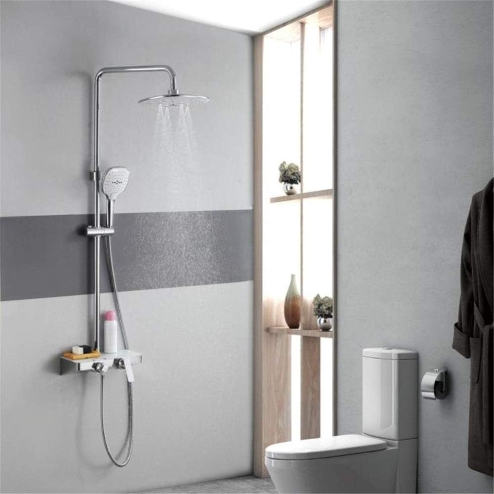 Shower Set Chrome Plated Brass Body ABS and Spray Shower Wall- Mounted Shower Combination Set with Function 3 Thermostatic Bathtub Shower Faucet Bath