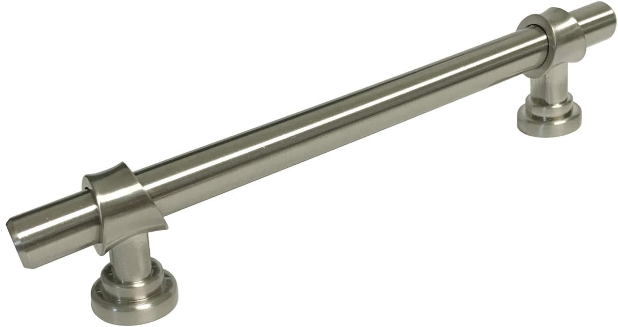 Satin Nickel Kitchen Cupboard Furniture Cabinet Hardware Drawer Dresser Bar Handles Pulls Knobs (25 Pack, Pull 128MM)