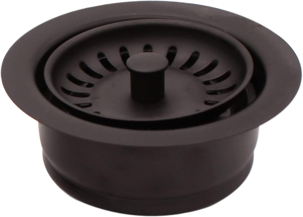 Westbrass CO2165S-12 COMBO PACK 3-1/2' Post Style Large Kitchen Sink Basket Strainer and Waste Disposal Drain Flange with Basket Strainer, Oil Rubbed Bronze