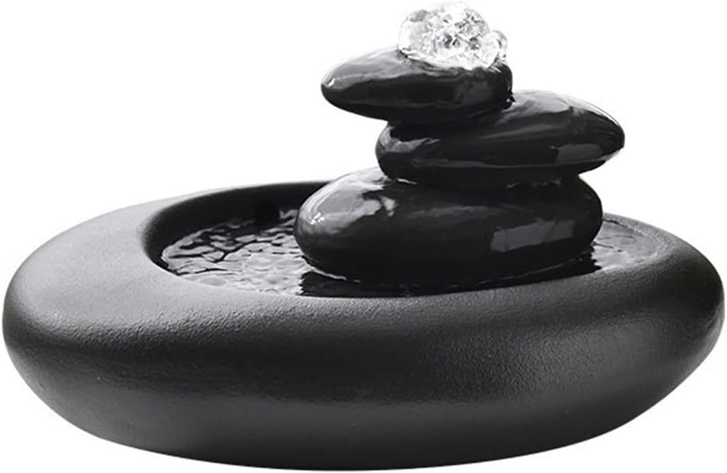 GLigeT Tabletop Fountain Small Ceramic Feng Shui Fountain Ornaments Home Living Room TV Cabinet Tea Room Book Desktop Decorations Water Fountain Decor