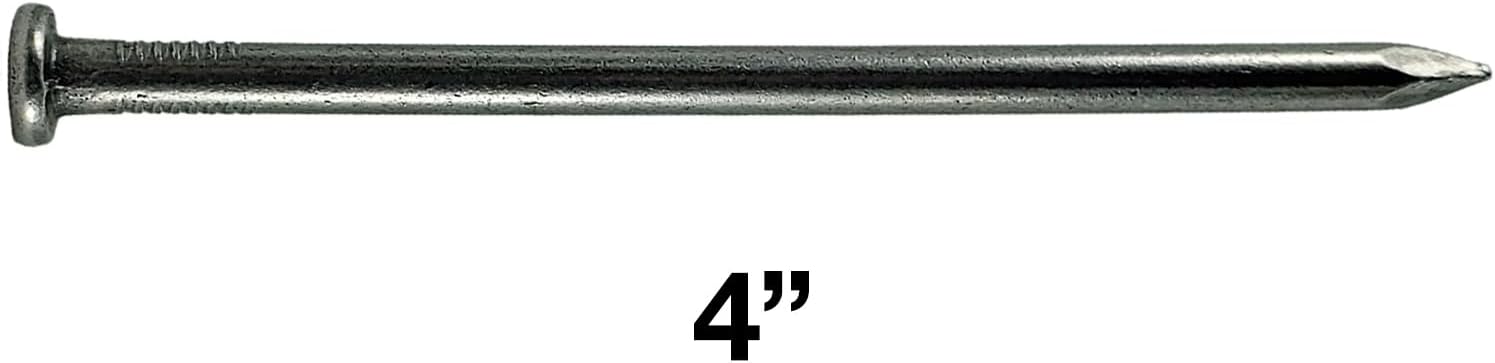 4 Inch Bright Common Nail (20D) 45 pounds ~1,310 Nails. Good for general construction projects
