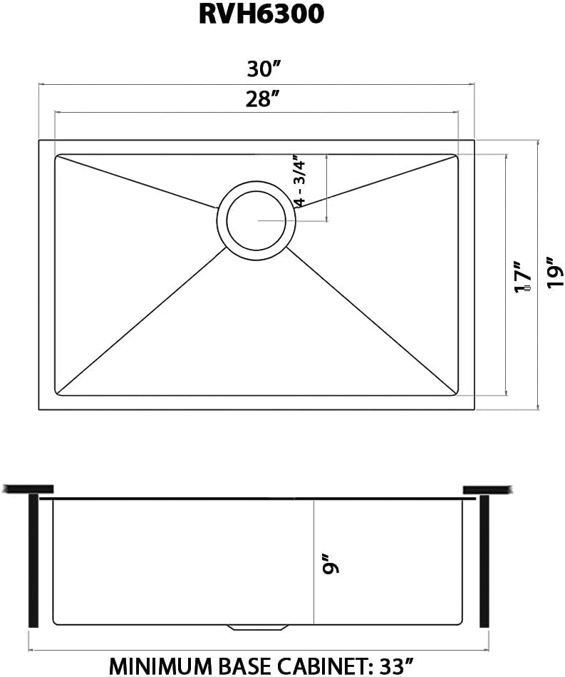 Ruvati 30-inch Undermount Satin Brass Matte Gold Stainless Steel Kitchen Sink 16 Gauge Single Bowl - RVH6300GG