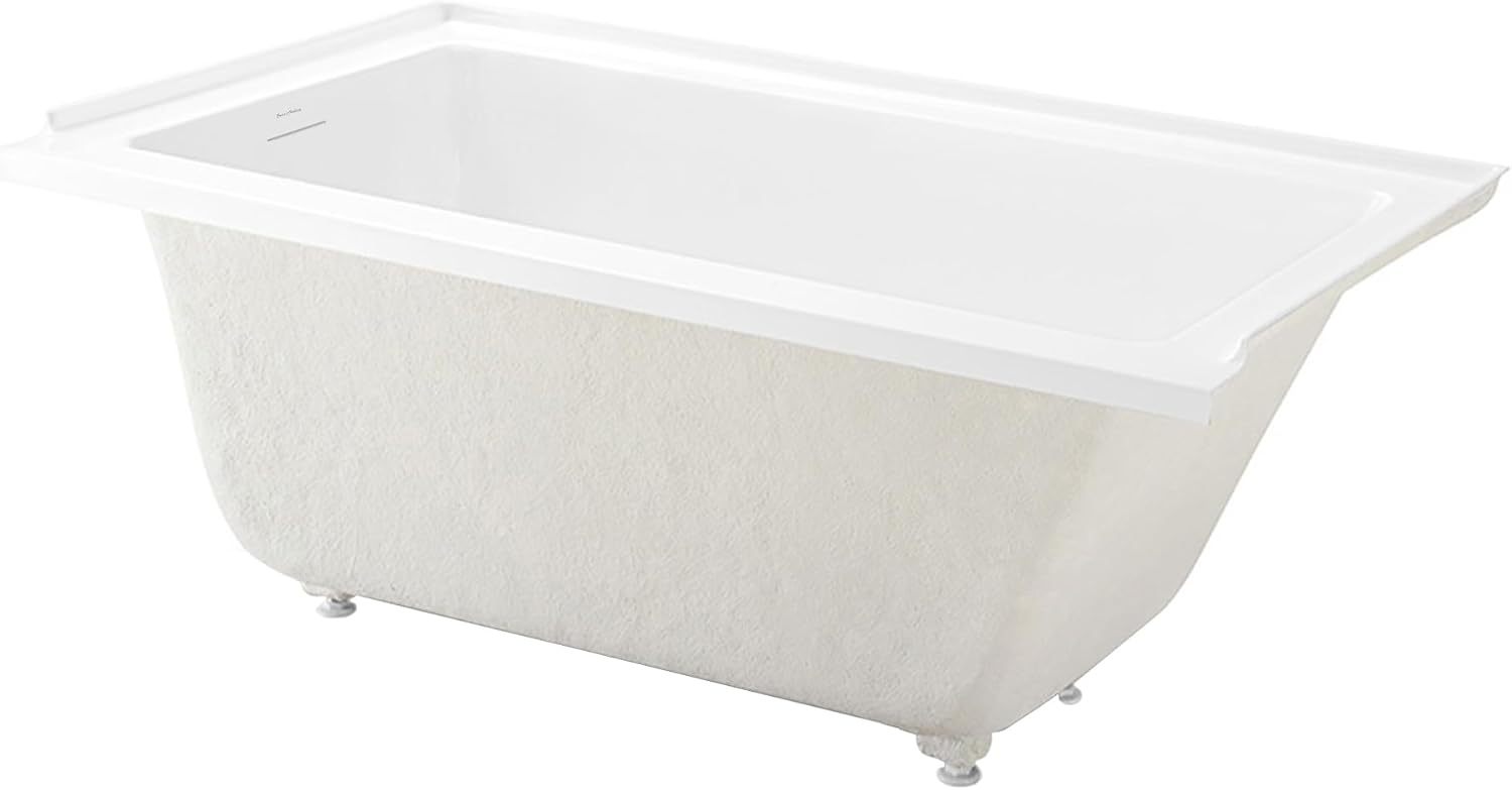 Swiss Madison Voltaire 60 x 30 Left Drain Soaking Alcove Bathtub in Glossy White with Integrated Overflow, Drain Included