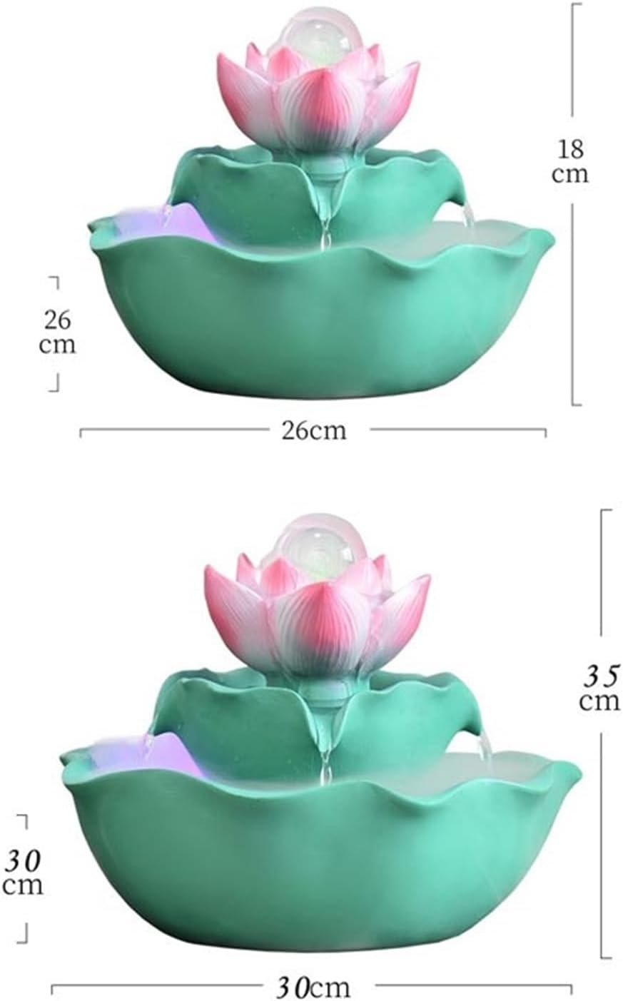 Tabletop Tabletop Fountain 3-Tiers Small Waterfall Fountains for Bedroom Living Room Office Decor(Medium)