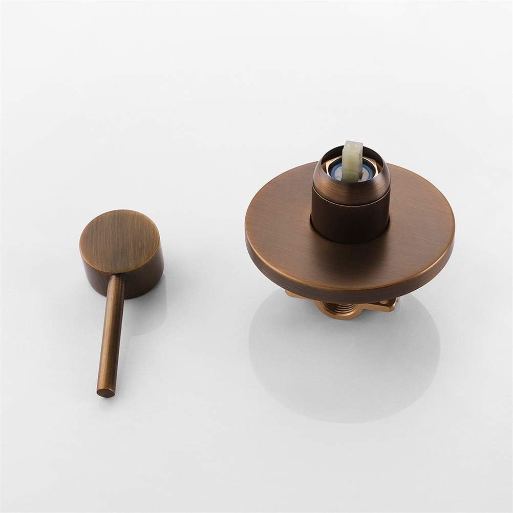 Shower Faucet Set Wall Mounted Antique Luxury Brass Shower System Ceramic Valve Bath Shower Mixer Taps Single Handle Three Holes Include Rainfall Shower Head