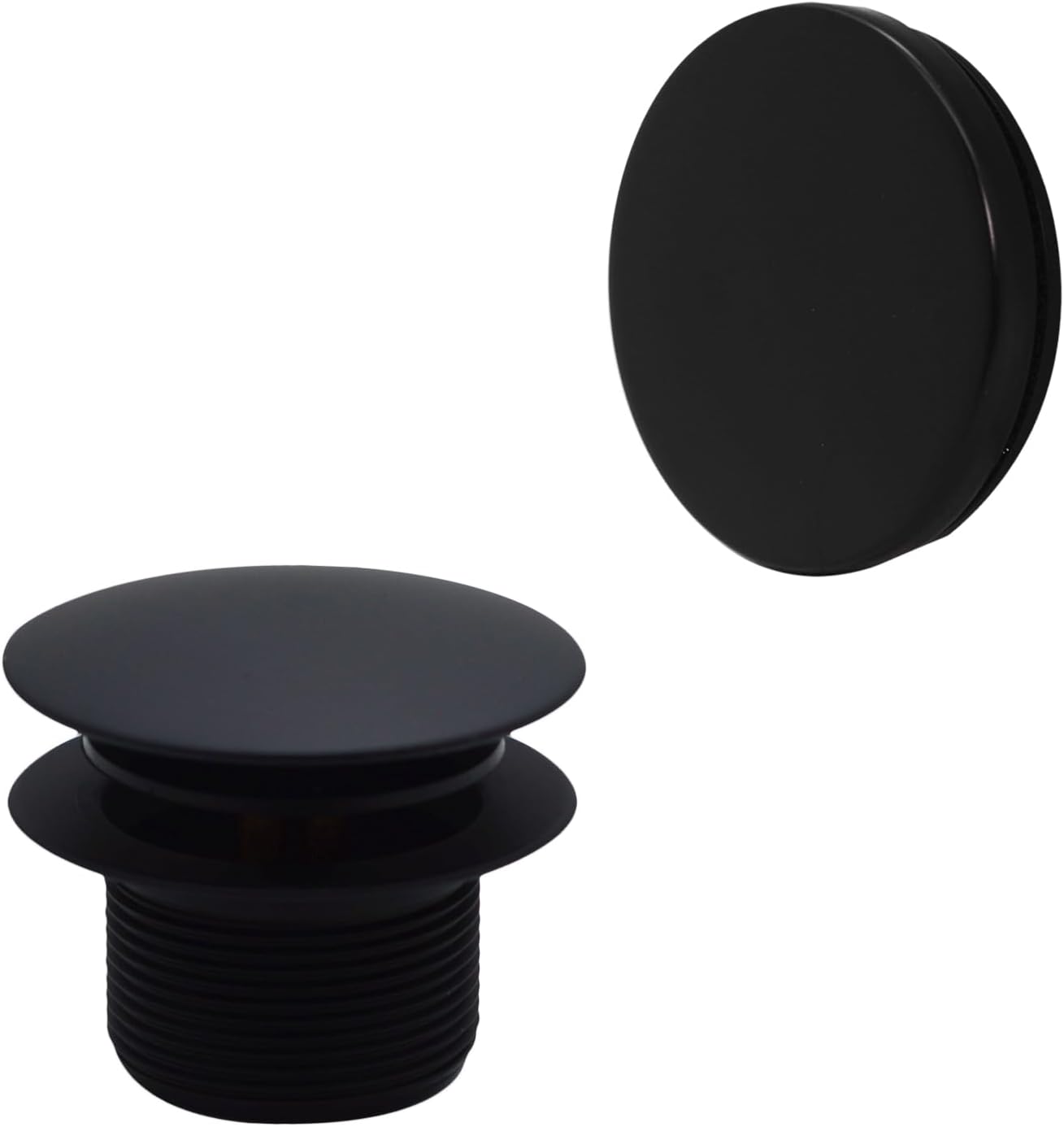 Westbrass 493244H-62 14' SCH. 40 PVC Bath Waste & Overflow Assembly with Illusionary Faceplate and Tip-Toe Drain Plug, Matte Black (12-Pack)
