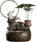 GUERNSEY Tabletop Fountain Ceramic Circulating Water Ornaments Home Living Room Decorations Indoor Desktop Landscape Fountain Creative Ornaments Tabletop Fountains Indoor Fountain
