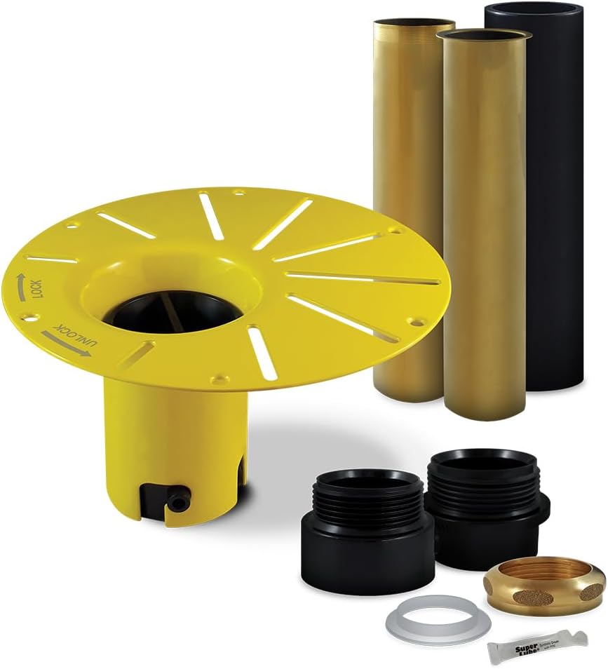 Installation Kit for Freestanding Tubs | Black ABS & Brass Pipes | Fits 1-1/2' Male, Female or Threaded Drain | Quick, Leak-Proof Connection | Easy DIY Install