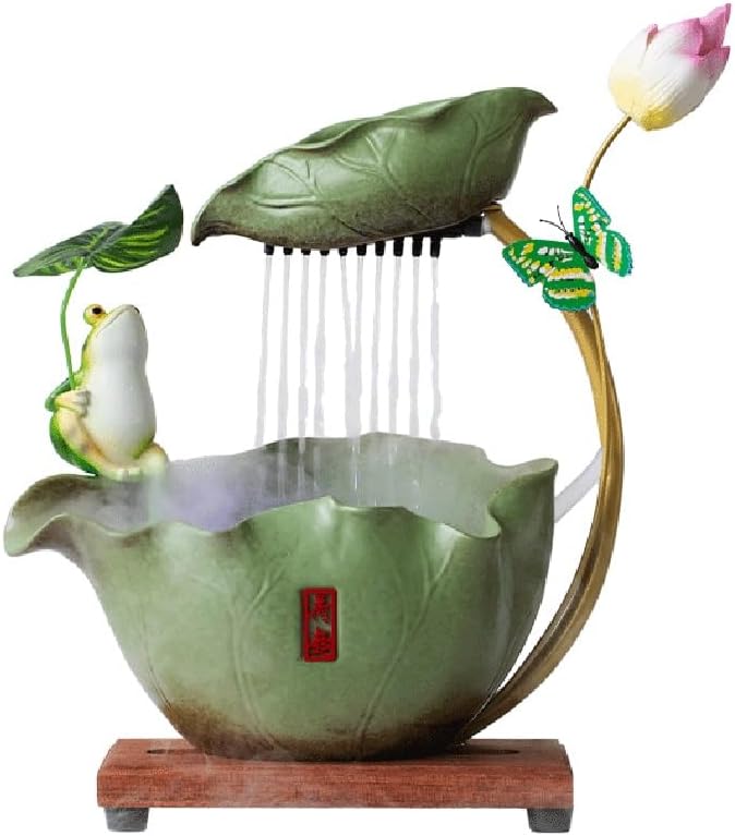 GRFIT Indoor Fountain Tabletop Relaxation Fountain with Decorative Running Water for Living Room and Office Desk. Table Fountain