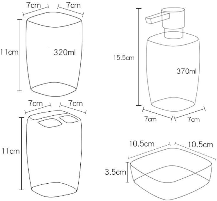 5-Piece Ceramic Bathroom Accessories Set, Soap Dispenser Toothbrush Holder Cup Soap Dish Bath Set(Brown)