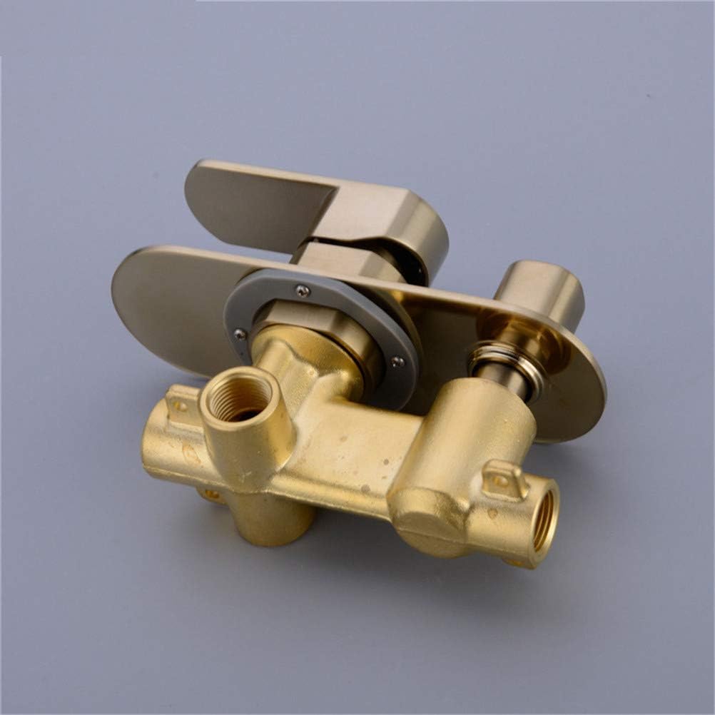 Bathtub faucets and Shower Heads Shower Set Mixer Valve 2 Function Bathtub Mixer Taps Hot and Cold Wall Mounted Bathroom Shower Faucet with Hand Shower,Gold.1