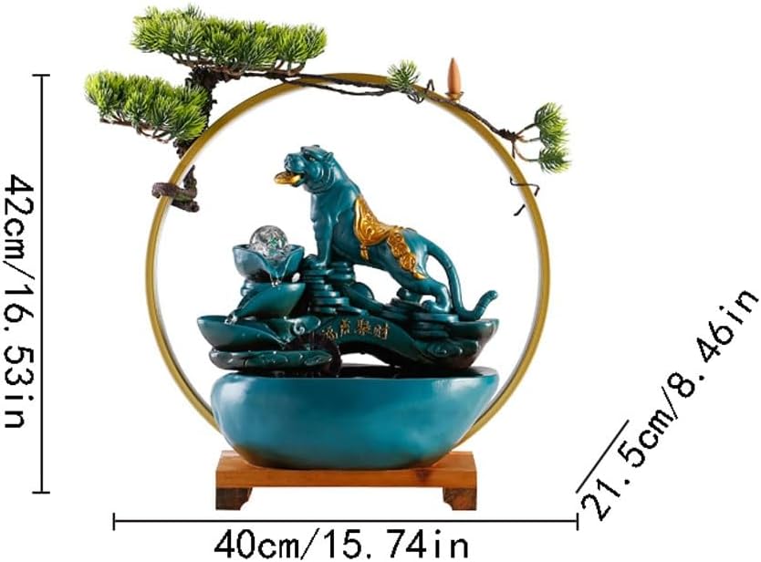 GUERNSEY Tabletop Fountain Creative Home Ceramic Water Ornaments Office Desktop Decoration Fountain Simple Ceramic Water Device Indoor Fountain
