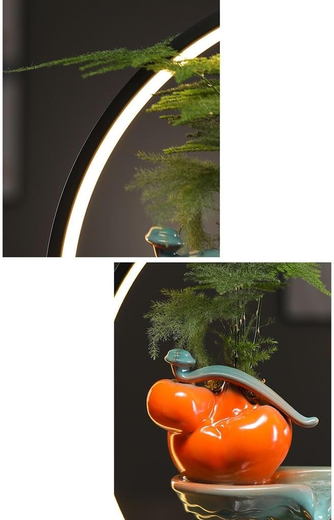 GUERNSEY Tabletop Fountain Creative Water Fountain Ornaments Indoor Desktop Circulating Water Feature Office Desktop Fish Tank Decorations Indoor Fountain