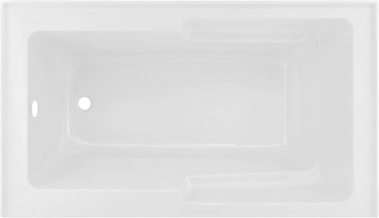 Voltaire 48' x 30' Left-Hand Drain Alcove Integrated Armrest Bathtub with Apron