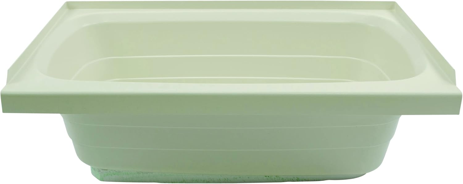 Lippert Replacement 24' x 36' Parchment Bathtub with Right Drain, Scratch-Resistant ABS Acrylic for RVs, Travel Trailers, 5th Wheels, Motorhomes - P2436RHSPK