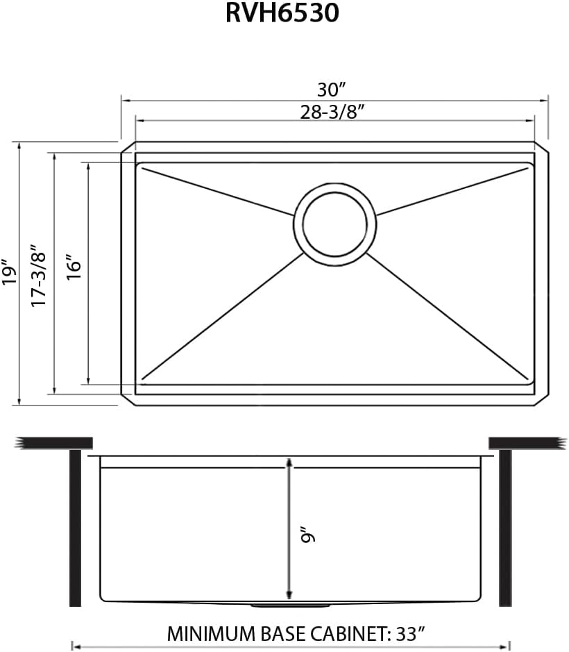 Ruvati 30-inch Polished Brass Matte Gold Workstation Undermount Kitchen Sink Single Bowl - RVH6530GG