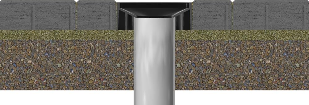 USA Made - Sinnov - 6' x 6' Premium Outdoor Modern Paver Size Drain Grate - Use with Both 3' or 4' Drain Pipe, PVC or Flexible Pipe (Hummingbird Stainless)
