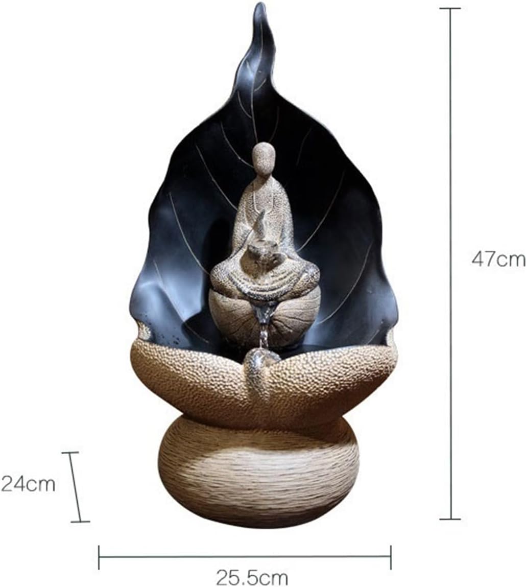 GLigeT Tabletop Fountain Zen Space Decoration Home Living Room Tea Room Desktop Fountain Circulating Water Feature Fortune Gift Water Fountain Decor