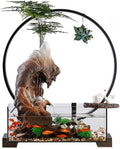 GUERNSEY Tabletop Fountain Home Water Fish Tank Ornaments Living Room Desktop Chinese Rockery Water Wheel Water Circulation Fountain Indoor Fountain
