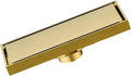 Linear Shower Drain with Hair Strainer, Brass Invisible Rectangle Shower Floor Drain with Removable Cover, Floor Drainer for Kitchen Washroom Garage and Basement (Gold 30X8Cm(11.8X3.1Inch))