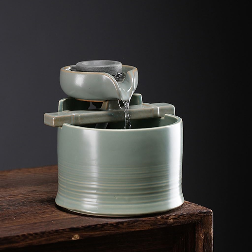 GUERNSEY Tabletop Fountain Small Home Fountain Water Ornaments Living Room Circulating Water Office Desktop Water Ornaments Indoor Fountain