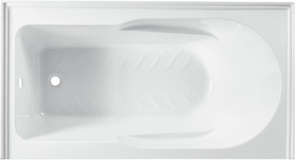 Concorde 60' x 30' Left-Hand Drain Alcove Bathtub with Apron and Armrest