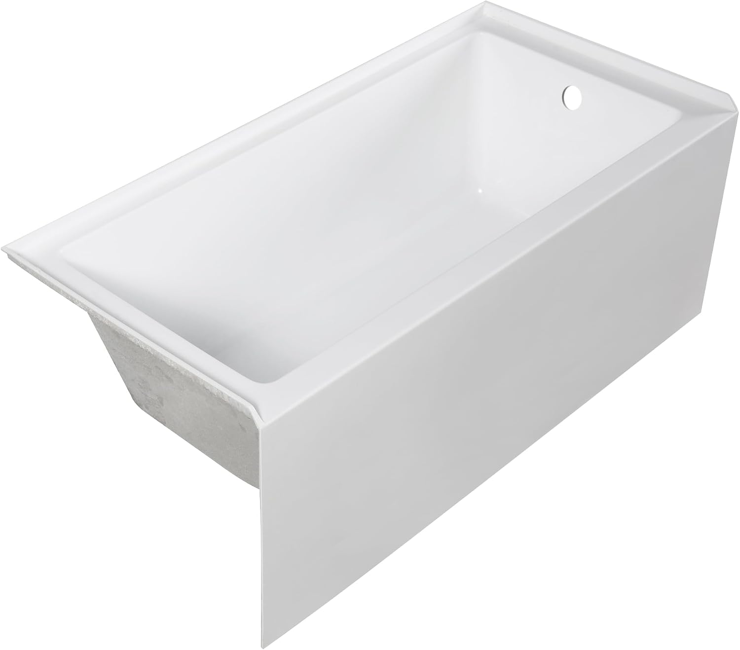 Transolid Ursula AFR 60 x 30 x 22-1/4 in. Acrylic Alcove Bathtub with Left-Hand Drain, White
