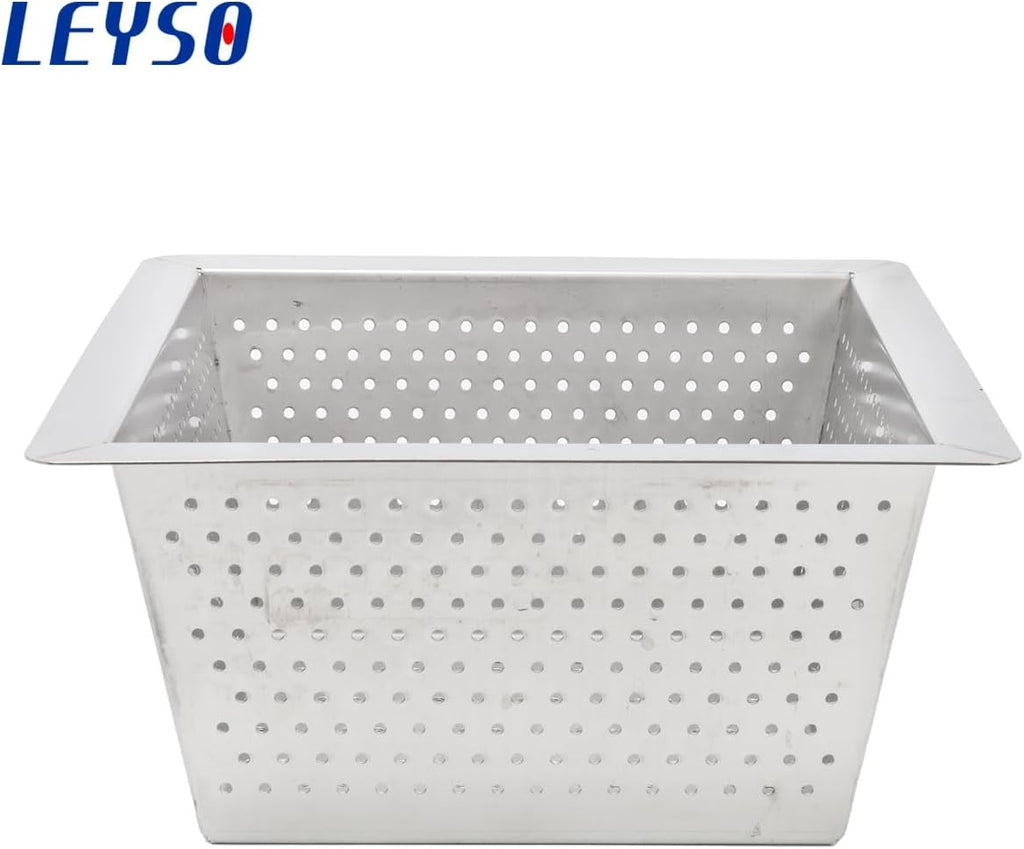 Leyso Stainless Steel Floor Sink Top Hang Basket Strainer Sink Drain Cover 10' x 10' x 4-3/4' for Kitchen, Restaurant, Bar, Buffet (4-3/4'H SS x 4)
