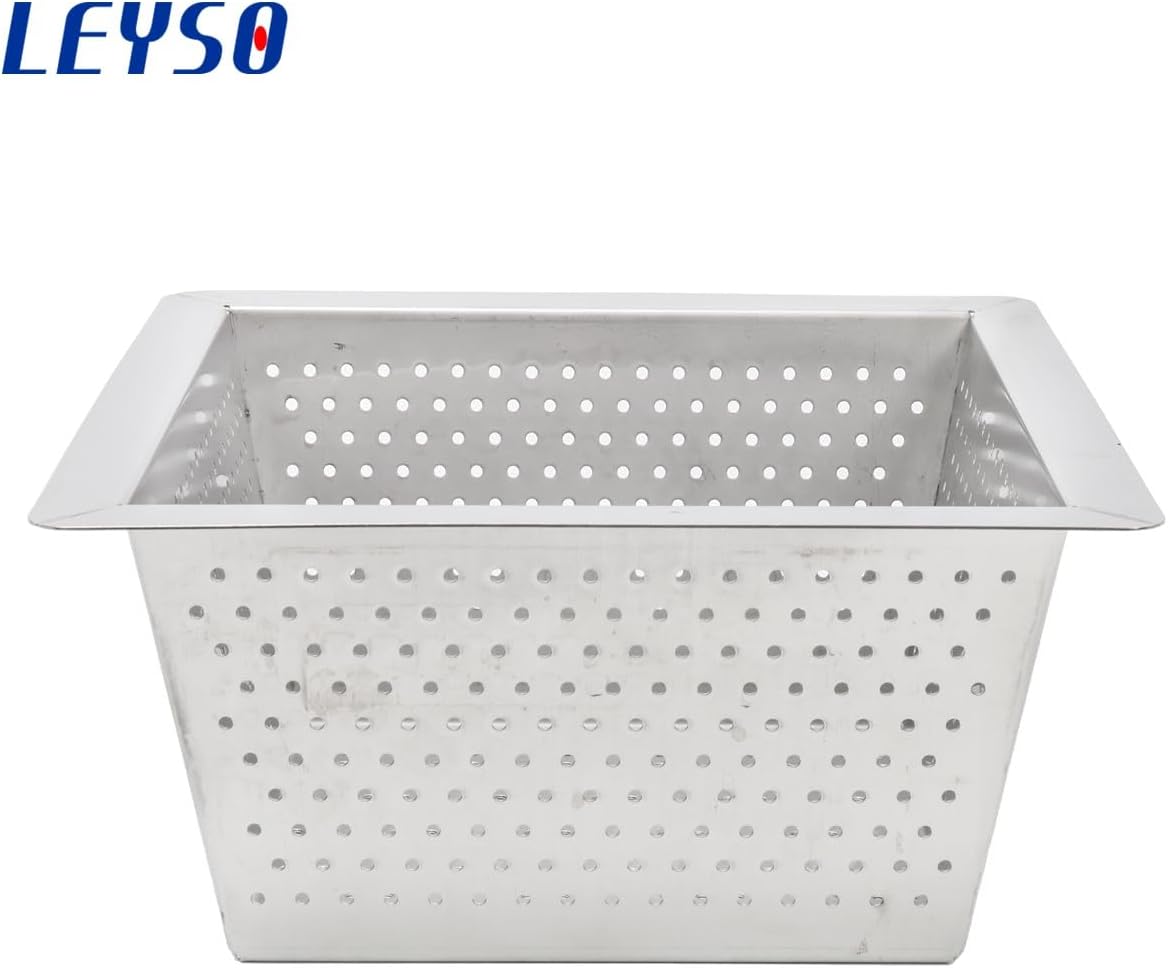 Leyso Stainless Steel Floor Sink Top Hang Basket Strainer Sink Drain Cover 10' x 10' x 4-3/4' for Kitchen, Restaurant, Bar, Buffet (4-3/4'H SS x 4)