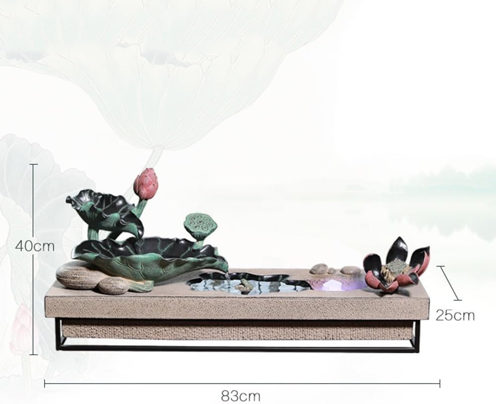 GRFIT Indoor Fountain Relaxing Tabletop Fountain with Running Water for Decorating Living Room and Entrance. Table Fountain