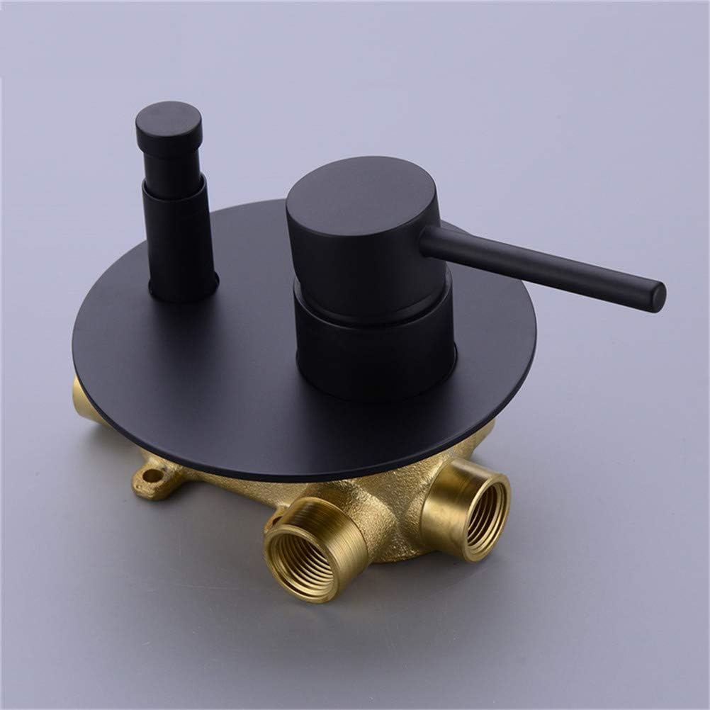 Bathtub faucets and Shower Heads Shower Set Mixer Valve 2 Function Bathtub Mixer Taps Hot and Cold Wall Mounted Bathroom Shower Faucet with Hand Shower,Black