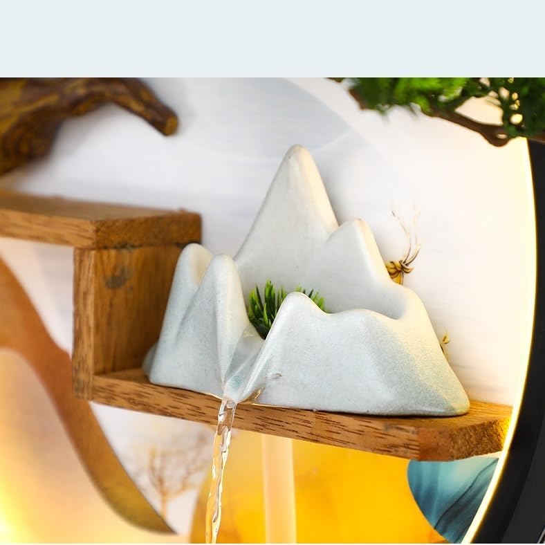 GUERNSEY Tabletop Fountain Tabletop Fountain Flowing Water to Make Money Circulating Water Fountain Office Desktop Coffee Table Ornaments Indoor Fountain