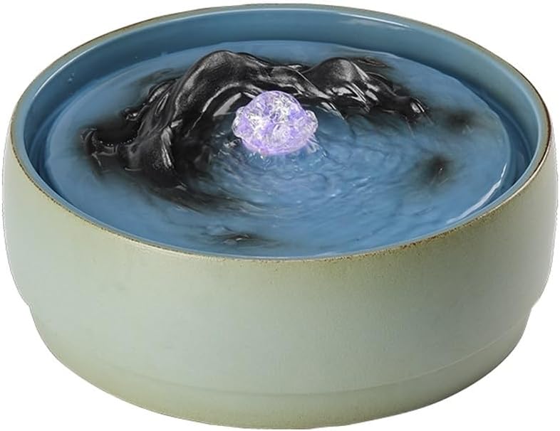 GRFIT Indoor Fountain Tabletop Relaxation Fountain with Running Water Decoration Table Fountain