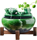 Tabletop Feng Shui Ornament Ceramic Desktop Fish Tank Tabletop Fountain Water Feature Office Decor Decor(Large)