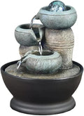 HIHELO Desktop Fountain Tabletop Fountain Simple Modern Circulating Water Fountain Office Desktop Decoration Ornament Water Fountain Outdoor