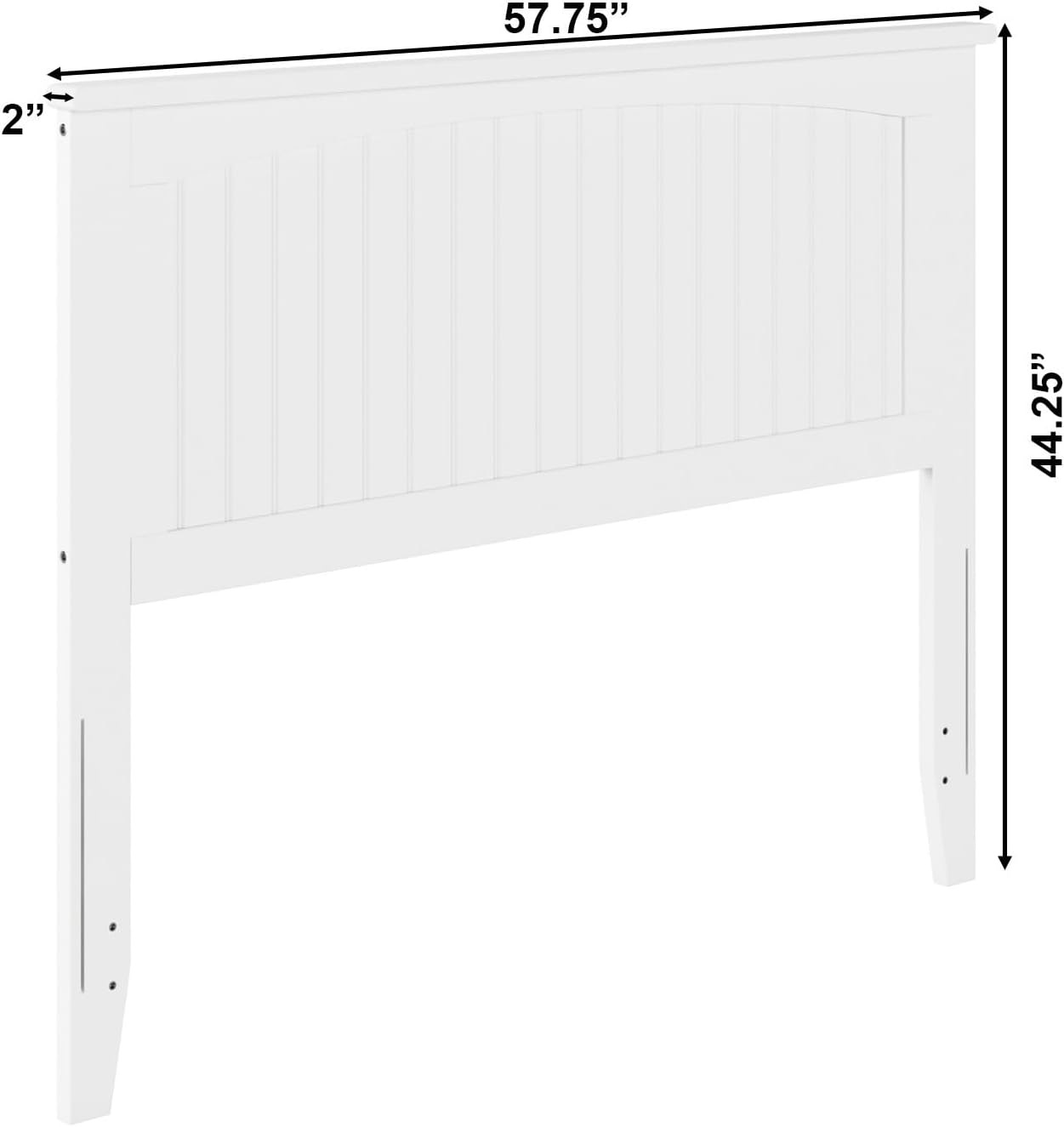 AFI, Nantucket Full Solid Wood Panel Headboard, White