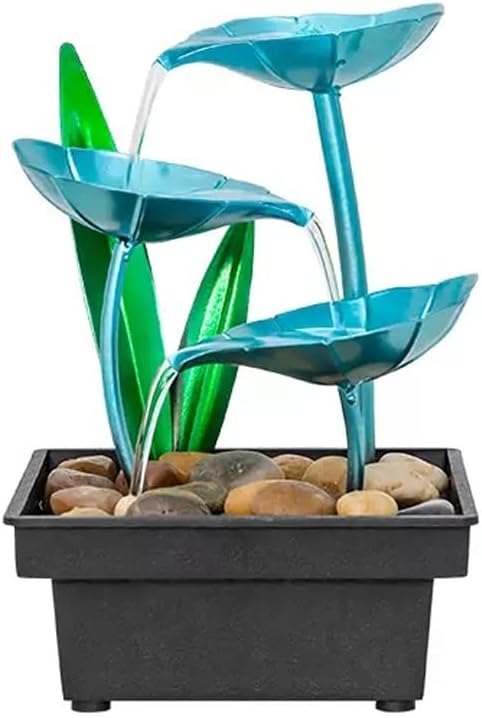 HIHELO Desktop Fountain Tabletop Fountain Desktop Flowing Water Decoration Office Lucky Flowing Water Decoration Living Room Waterscape Decoration Water Fountain Outdoor (Color : A)