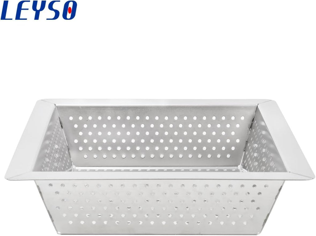 Leyso Stainless Steel Floor Sink Top Hang Basket Strainer Sink Drain Cover 10' x 10' x 2-1/2' for Kitchen, Restaurant, Bar, Buffet (2-1/2'H SS x 4)