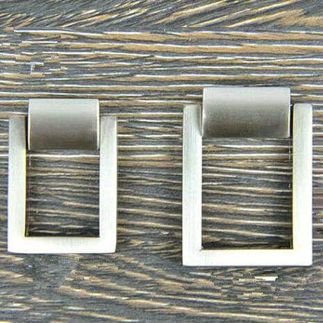 Southst Modern Simple Dresser Pull Drawer Knob Pull Handle Shaky Drop Ring Shiny Silver Kit Cabinet Pull Knob Furniture Hardware