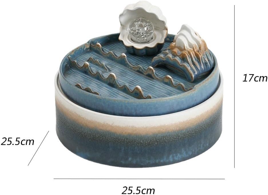 GLigeT Tabletop Fountain Polybasin Circulating Water Feature Desktop Small Humidifier Company Living Room Fountain Decoration Housewarming Gift Water Fountain Decor