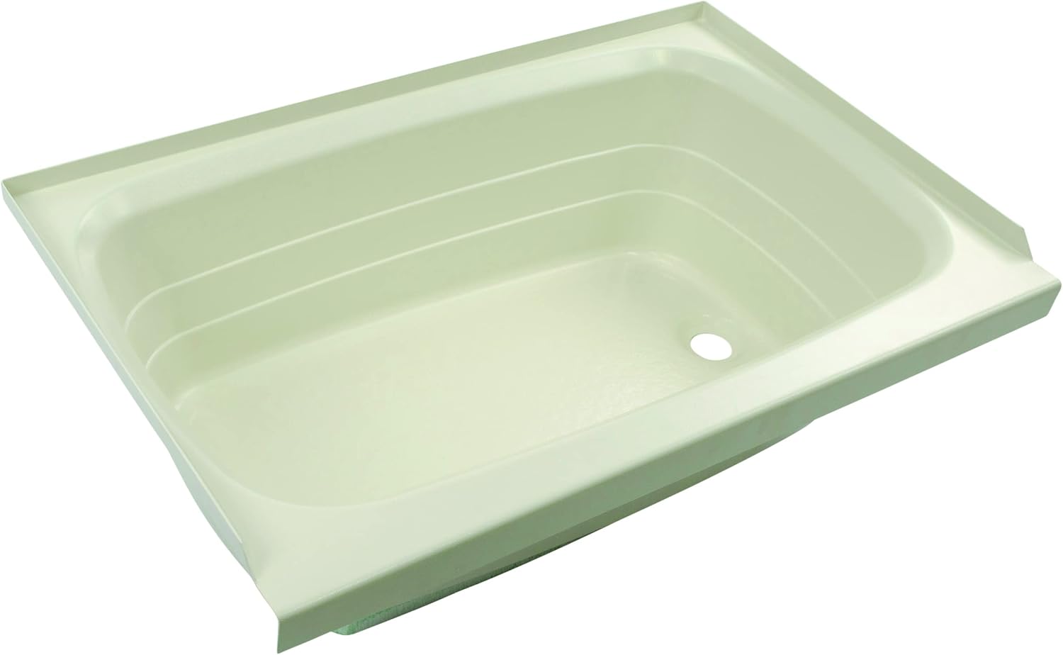 Lippert Replacement 24' x 36' Parchment Bathtub with Right Drain, Scratch-Resistant ABS Acrylic for RVs, Travel Trailers, 5th Wheels, Motorhomes - P2436RHSPK