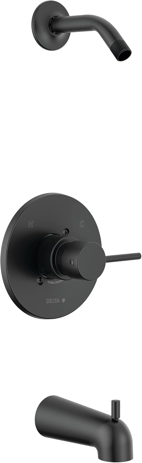 Delta T14459-LHD-PP Modern Monitor 14 Series Tub and Shower Trim Package - Less Shower Head - Matte Black