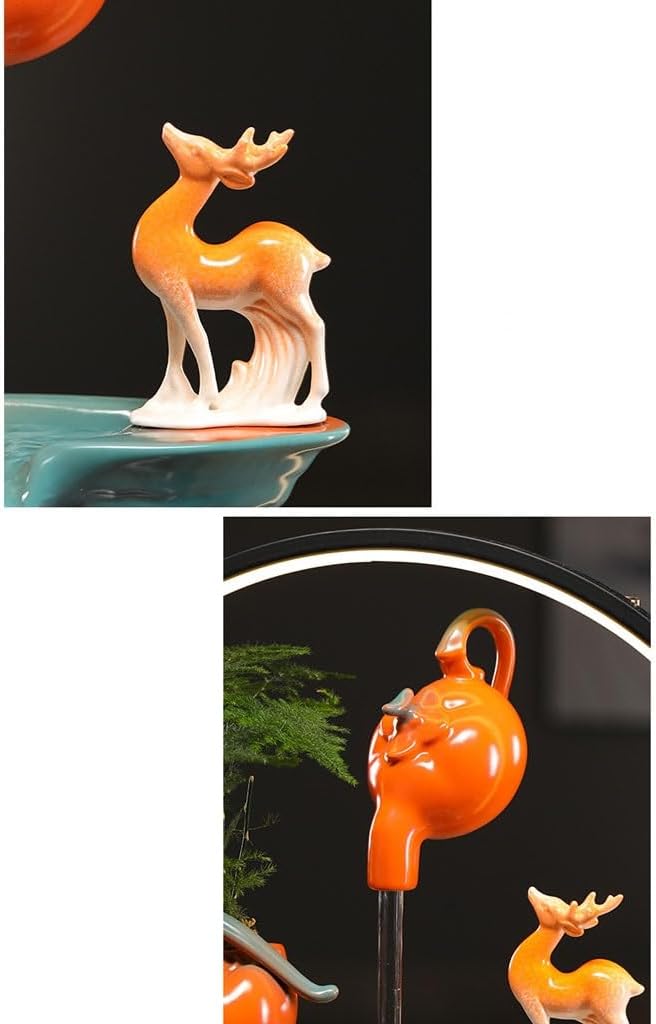 GUERNSEY Tabletop Fountain Creative Water Fountain Ornaments Indoor Desktop Circulating Water Feature Office Desktop Fish Tank Decorations Indoor Fountain
