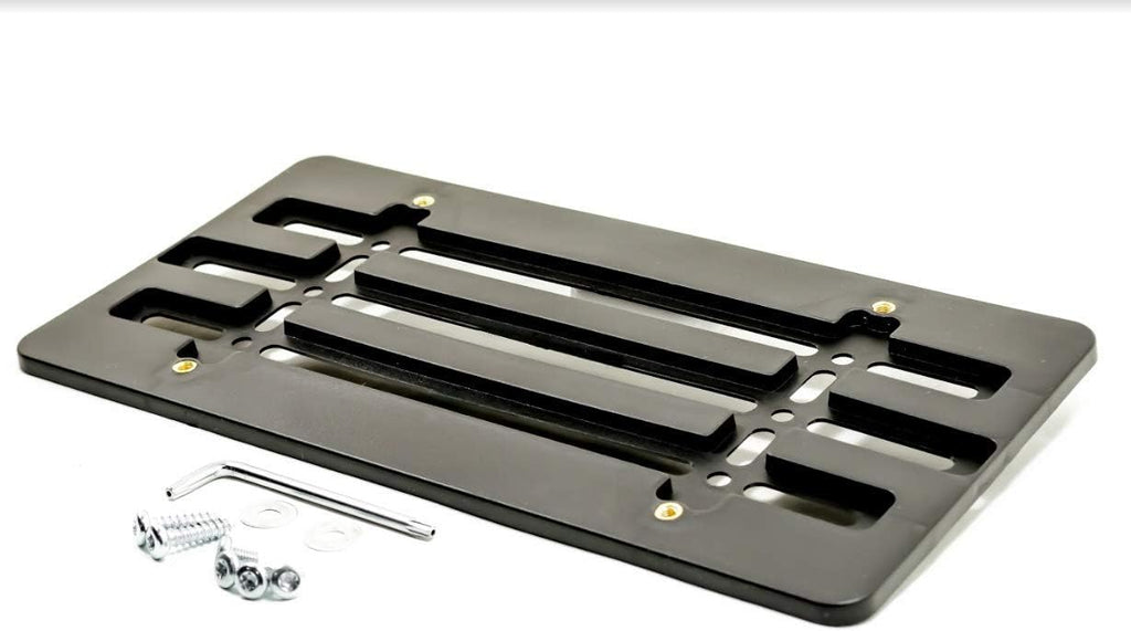 50 EACCESSORIES EA License Plate Holder Bracket for All Flat Bumpers–Universal Tag Mount Set for Cars,SUV,Truck,Golf Carts–ABS Plastic Plate Holder with Mounting Kit Hardware–US,Canada Standard(50)