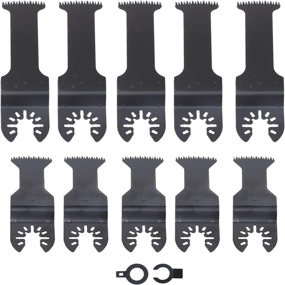 10 Pack Japanese Tooth Saw Blades Extra-Long Oscillating Multitool Blades Kit for Genuine for OEM Replacement