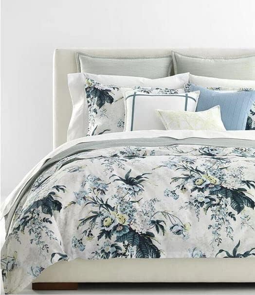 Lauren Ralph Lauren Eden Botanical Teal Blue Floral King 3 pc Comforter Set Shams